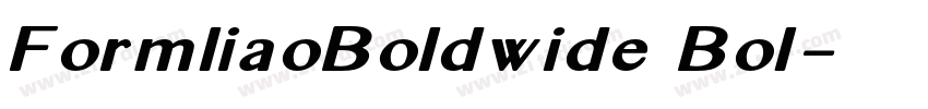 FormliaoBoldwide Bol字体转换